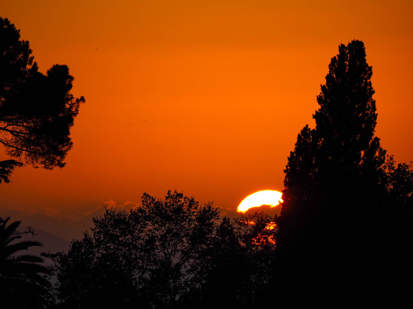 Sunset in Castellamarre di Stabia in Italy, from the Hotel dei Congressi