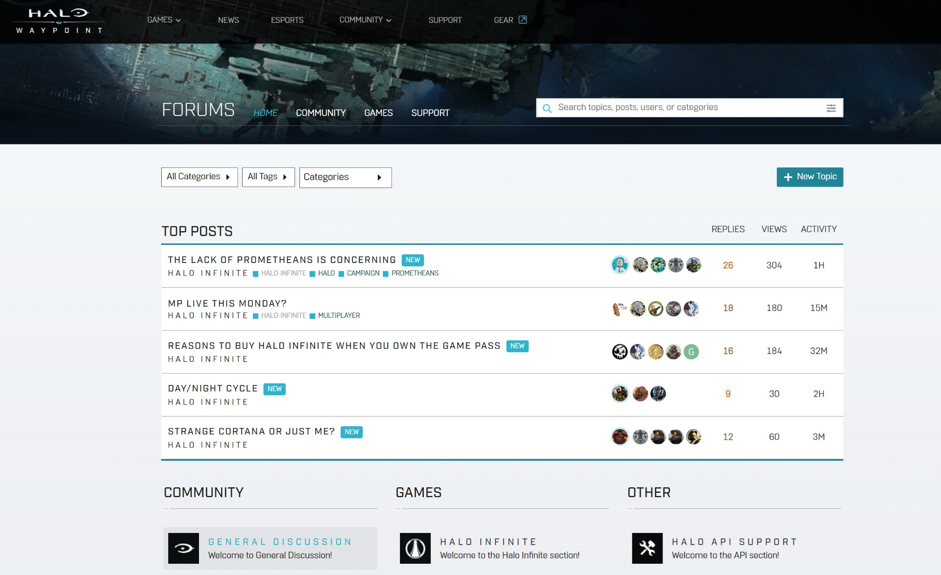 Halo Waypoint light theme screenshot